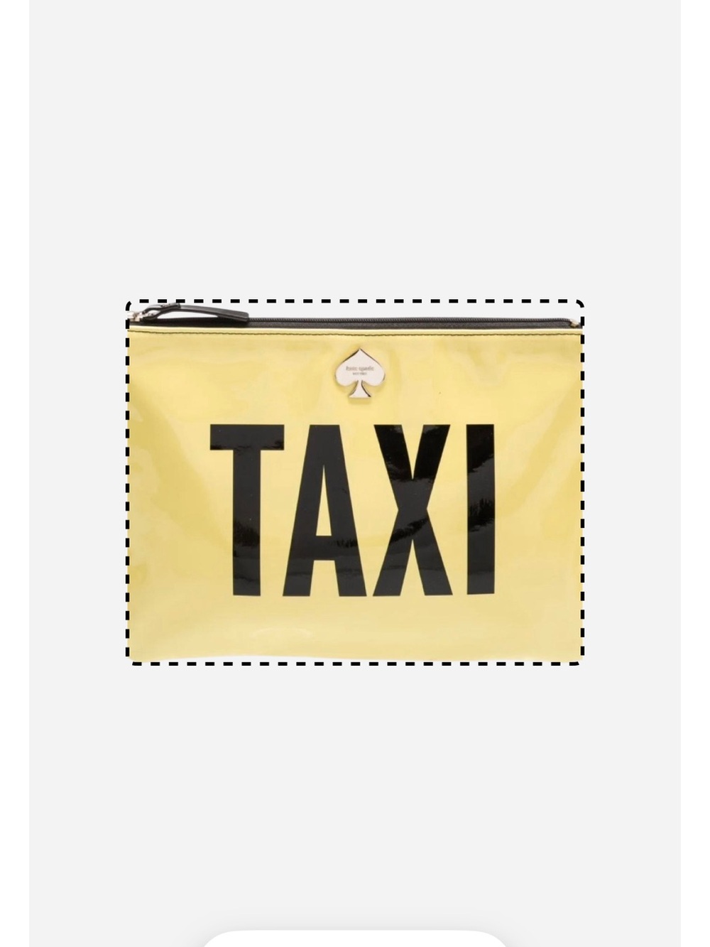 kate spade Yellow and Black 'TAXI' Zip Pouch
